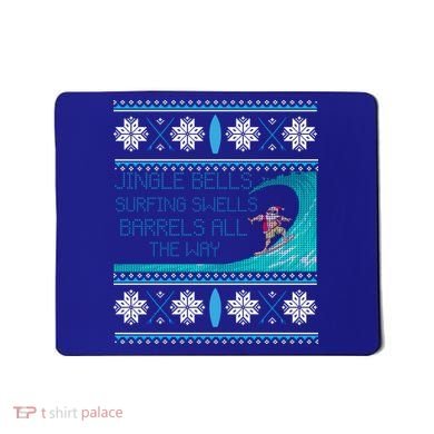Surf Surfing Surfer Ugly Christmas Sweater Style Funny Gift Mousepad