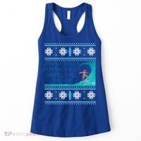Surf Surfing Surfer Ugly Christmas Sweater Style Funny Gift Women's Tank Top thumb 0