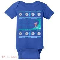 Surf Surfing Surfer Ugly Christmas Sweater Style Funny Gift Baby Bodysuit thumb 0
