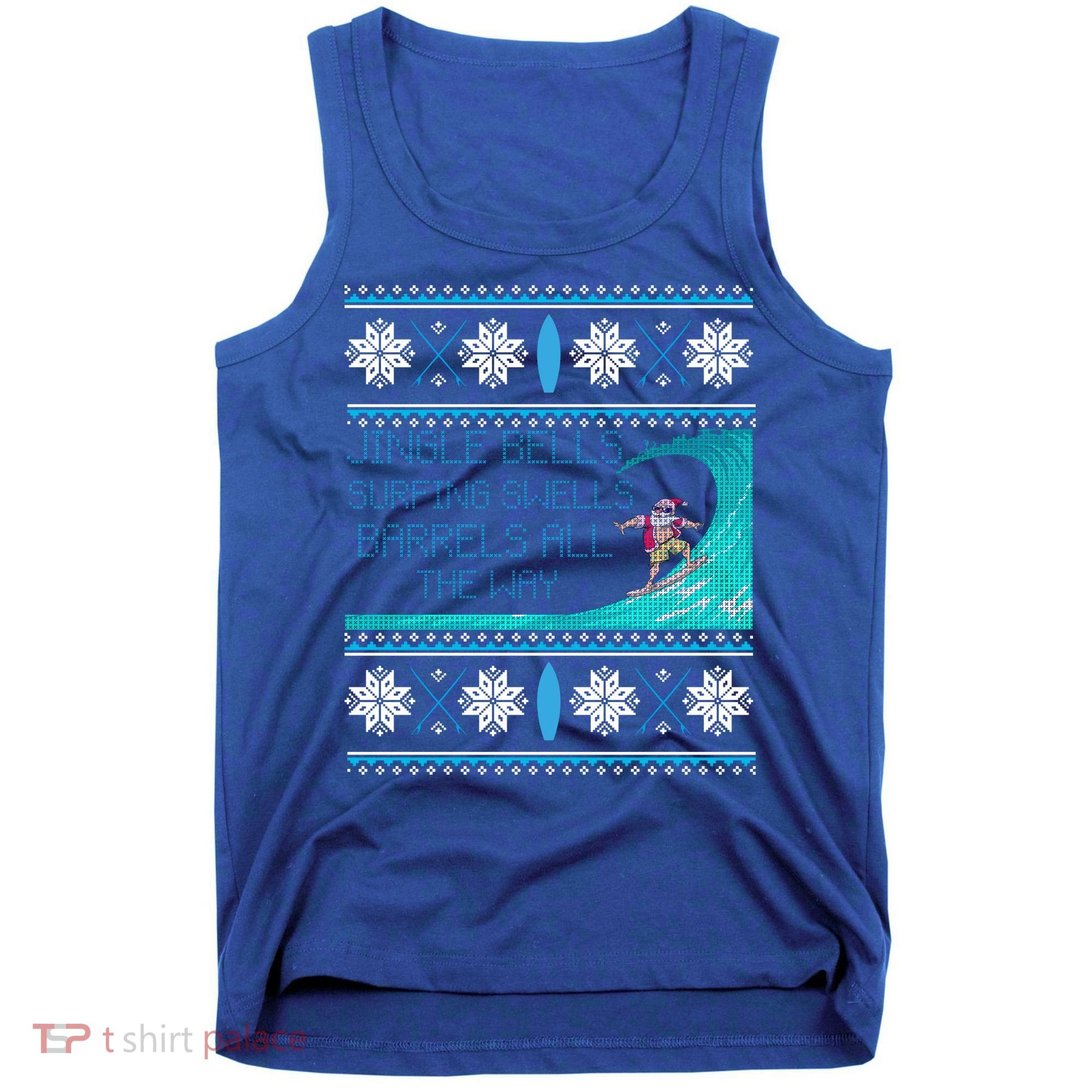 Surf Surfing Surfer Ugly Christmas Sweater Style Funny Gift Tank Top
