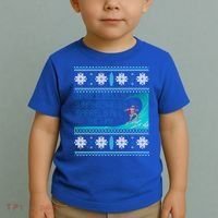 Surf Surfing Surfer Ugly Christmas Sweater Style Funny Gift Toddler T-Shirt thumb 2
