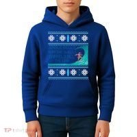Surf Surfing Surfer Ugly Christmas Sweater Style Funny Gift Kids Hoodie thumb 4