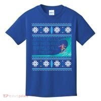 Surf Surfing Surfer Ugly Christmas Sweater Style Funny Gift Kids T-Shirt thumb 0