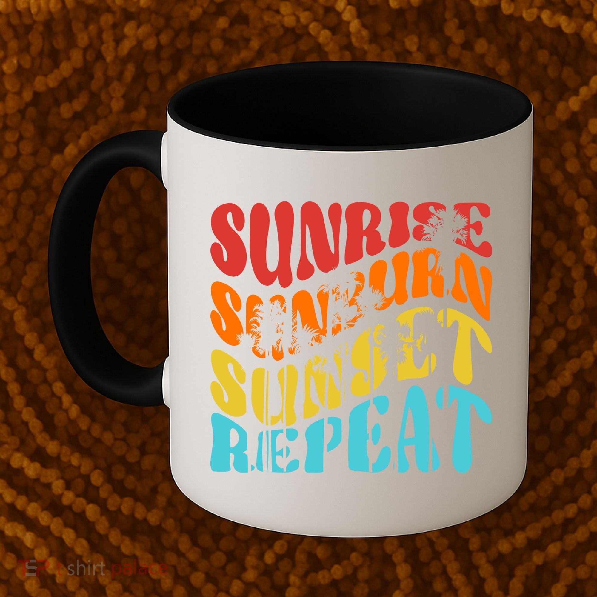 Sunride Sunburn Sunset Repeat Coffee Mug