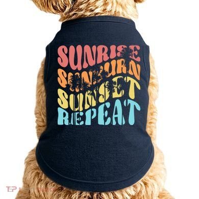 Sunride Sunburn Sunset Repeat Doggie Tank