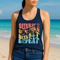 Sunride Sunburn Sunset Repeat Women's Tank Top thumb 2
