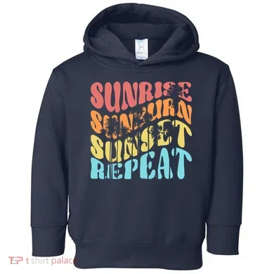 Sunride Sunburn Sunset Repeat Toddler Hoodie