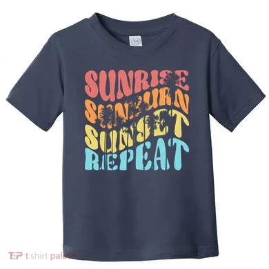 Sunride Sunburn Sunset Repeat Toddler T-Shirt
