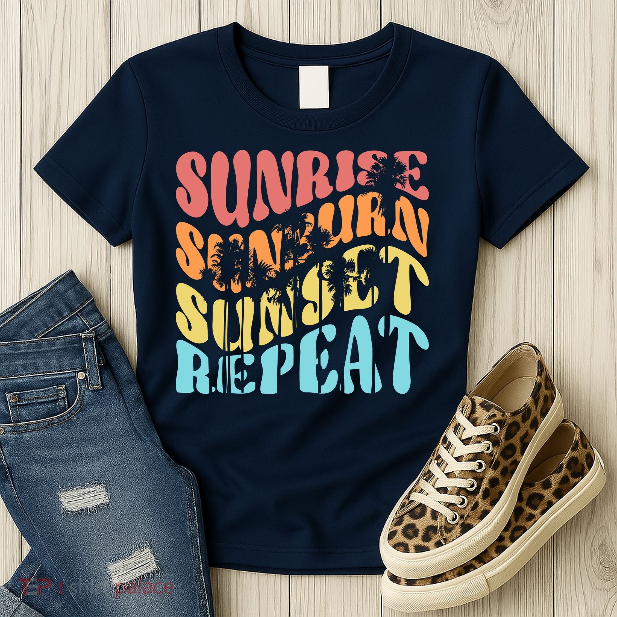 Sunride Sunburn Sunset Repeat Women's T-Shirt