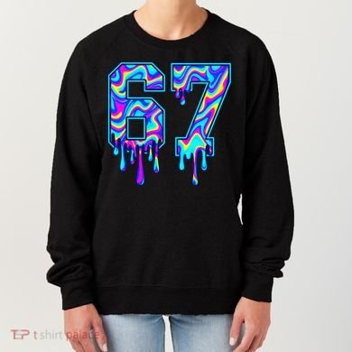 Swirl Six Seven Drip Cool Trippy 6-7 Meme Women's Sweatshirt