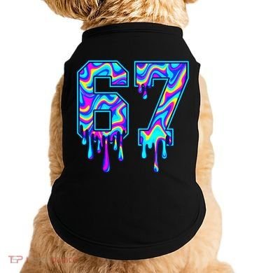 Swirl Six Seven Drip Cool Trippy 6-7 Meme Doggie Tank