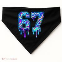 Swirl Six Seven Drip Cool Trippy 6-7 Meme USA-Made Doggie Bandana thumb 0