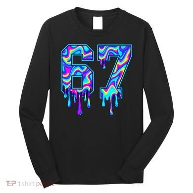 Swirl Six Seven Drip Cool Trippy 6-7 Meme Long Sleeve Shirt
