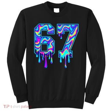 Swirl Six Seven Drip Cool Trippy 6-7 Meme Sweatshirt