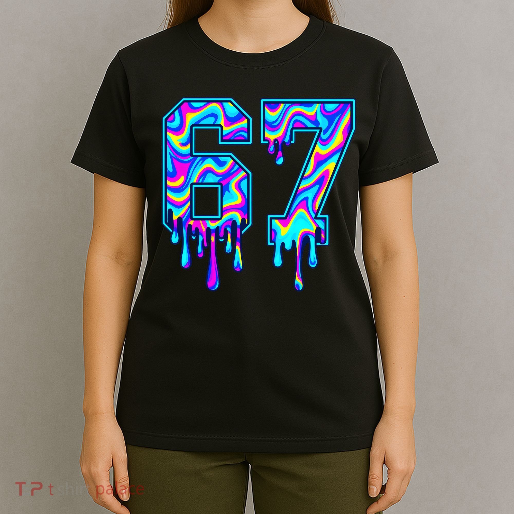 Swirl Six Seven Drip Cool Trippy 6-7 Meme T-Shirt