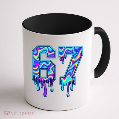 Swirl Six Seven Drip Cool Trippy 6-7 Meme Coffee Mug back