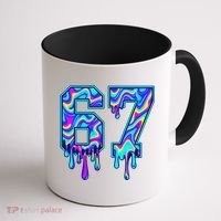 Swirl Six Seven Drip Cool Trippy 6-7 Meme Coffee Mug thumb 1