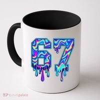 Swirl Six Seven Drip Cool Trippy 6-7 Meme Coffee Mug thumb 0