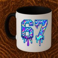 Swirl Six Seven Drip Cool Trippy 6-7 Meme Coffee Mug thumb 2