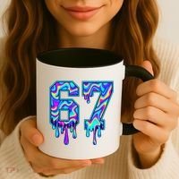 Swirl Six Seven Drip Cool Trippy 6-7 Meme Coffee Mug thumb 3