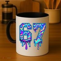 Swirl Six Seven Drip Cool Trippy 6-7 Meme Coffee Mug thumb 4