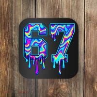 Swirl Six Seven Drip Cool Trippy 6-7 Meme Coaster thumb 0