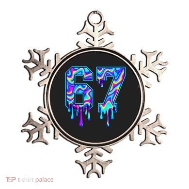 Swirl Six Seven Drip Cool Trippy 6-7 Meme Ornament