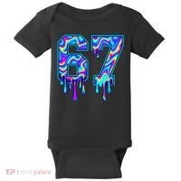 Swirl Six Seven Drip Cool Trippy 6-7 Meme Baby Bodysuit thumb 0