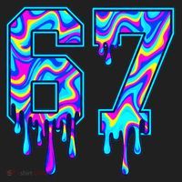 Swirl Six Seven Drip Cool Trippy 6-7 Meme Hat thumb 2