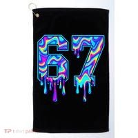 Swirl Six Seven Drip Cool Trippy 6-7 Meme Golf Towel thumb 0