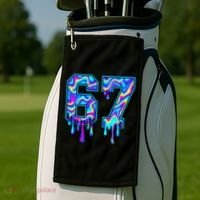 Swirl Six Seven Drip Cool Trippy 6-7 Meme Golf Towel thumb 2