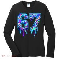 Swirl Six Seven Drip Cool Trippy 6-7 Meme Women's Long Sleeve Shirt thumb 0