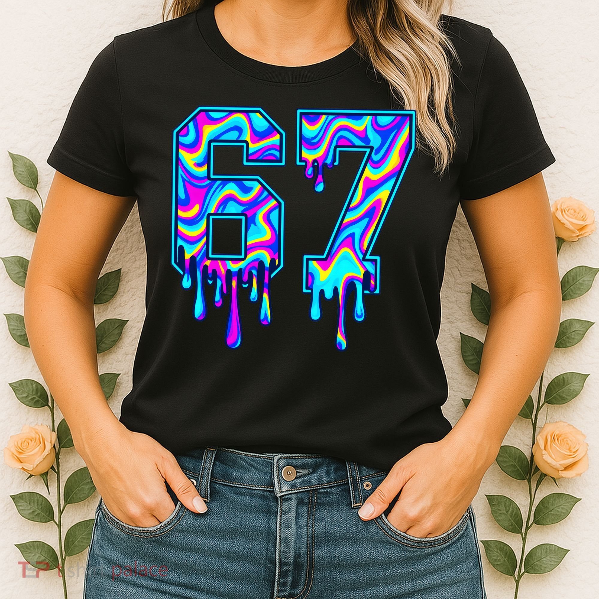 Swirl Six Seven Drip Cool Trippy 6-7 Meme Women's T-Shirt