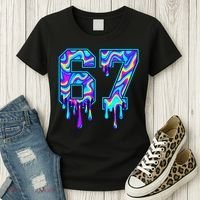 Swirl Six Seven Drip Cool Trippy 6-7 Meme Women's T-Shirt thumb 3