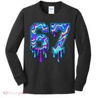 Swirl Six Seven Drip Cool Trippy 6-7 Meme Kids Long Sleeve Shirt thumb 0
