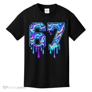 Swirl Six Seven Drip Cool Trippy 6-7 Meme Kids T-Shirt