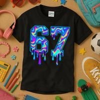 Swirl Six Seven Drip Cool Trippy 6-7 Meme Kids T-Shirt thumb 3