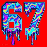 Swirl Six Seven Drip Cool Trippy 6-7 Meme Santa Hat thumb 1