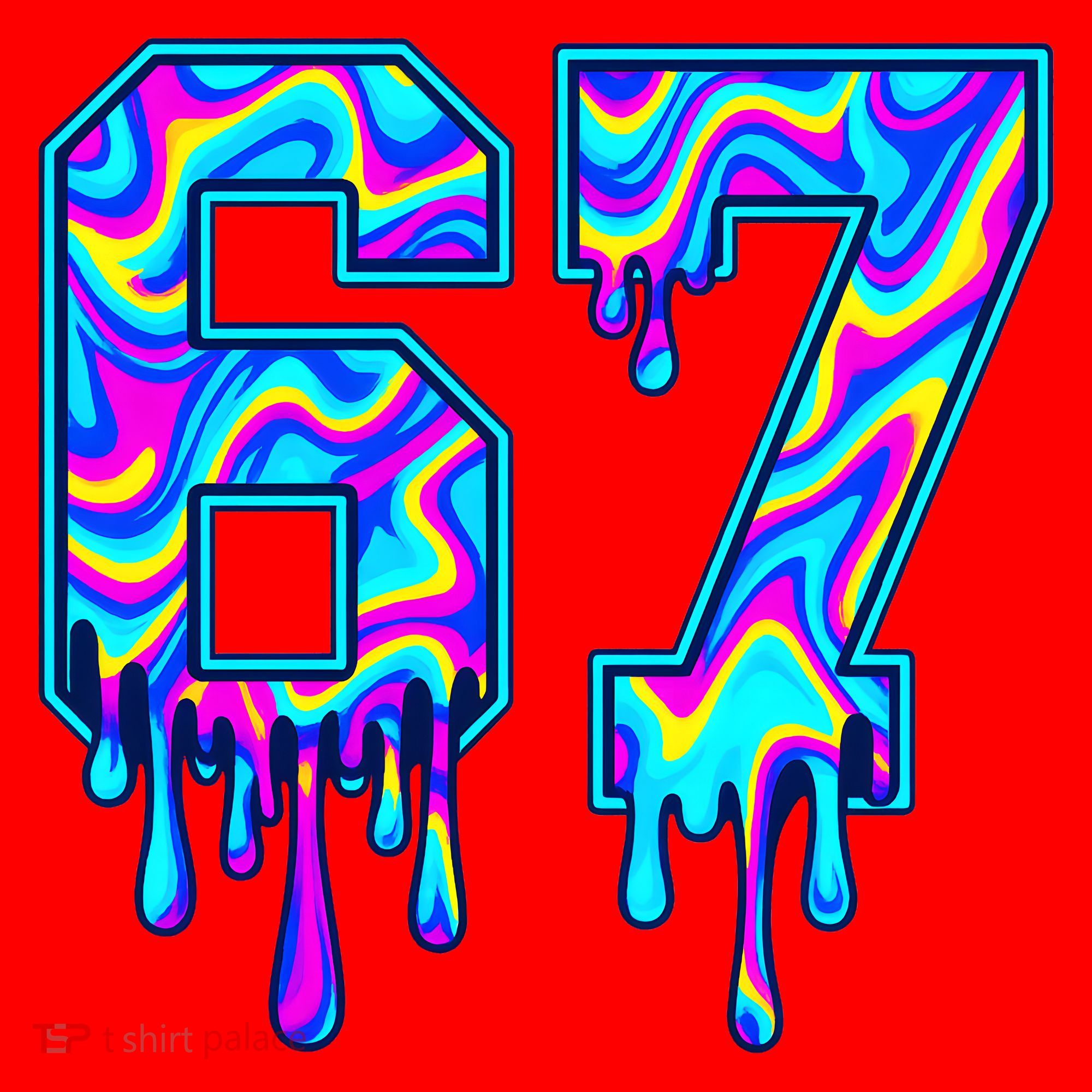 Swirl Six Seven Drip Cool Trippy 6-7 Meme Santa Hat
