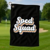 Sped Squad Special Education Retro Golf Towel thumb 1