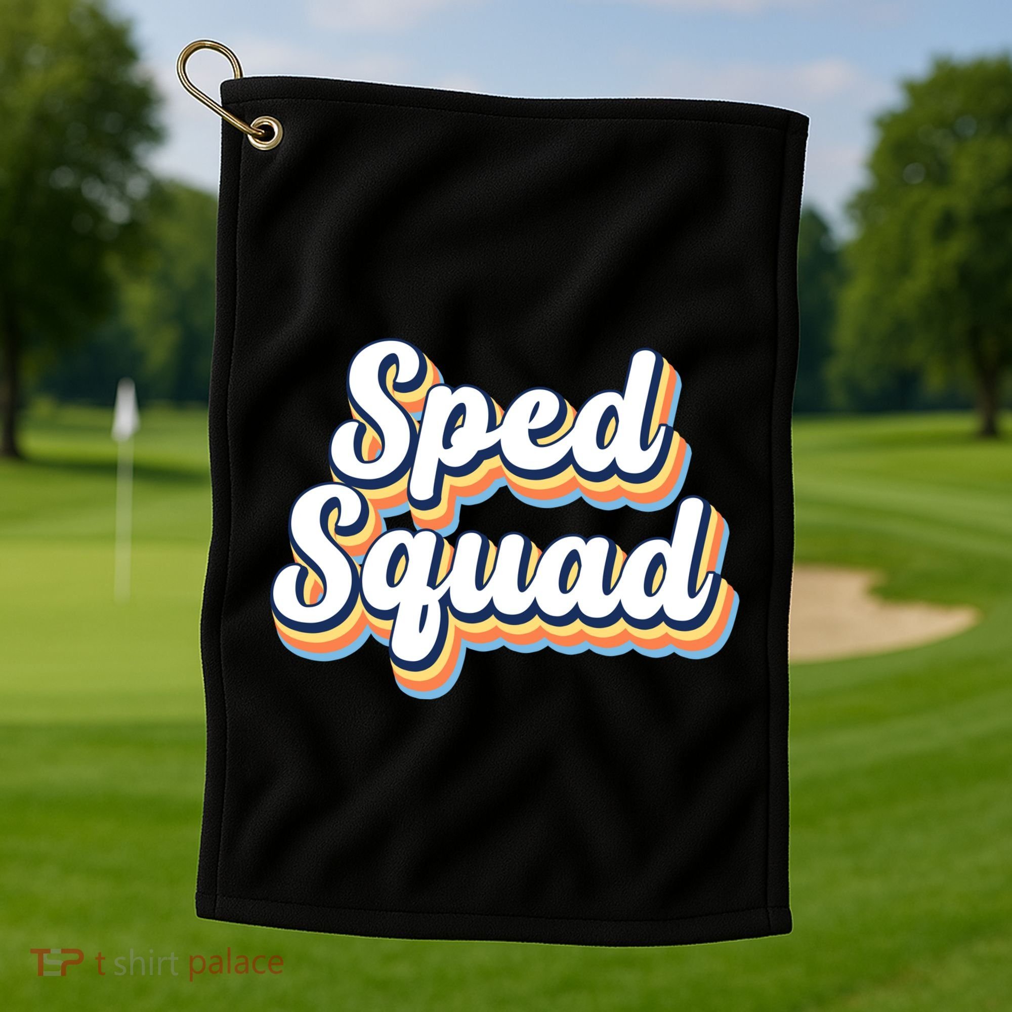 Sped Squad Special Education Retro Golf Towel