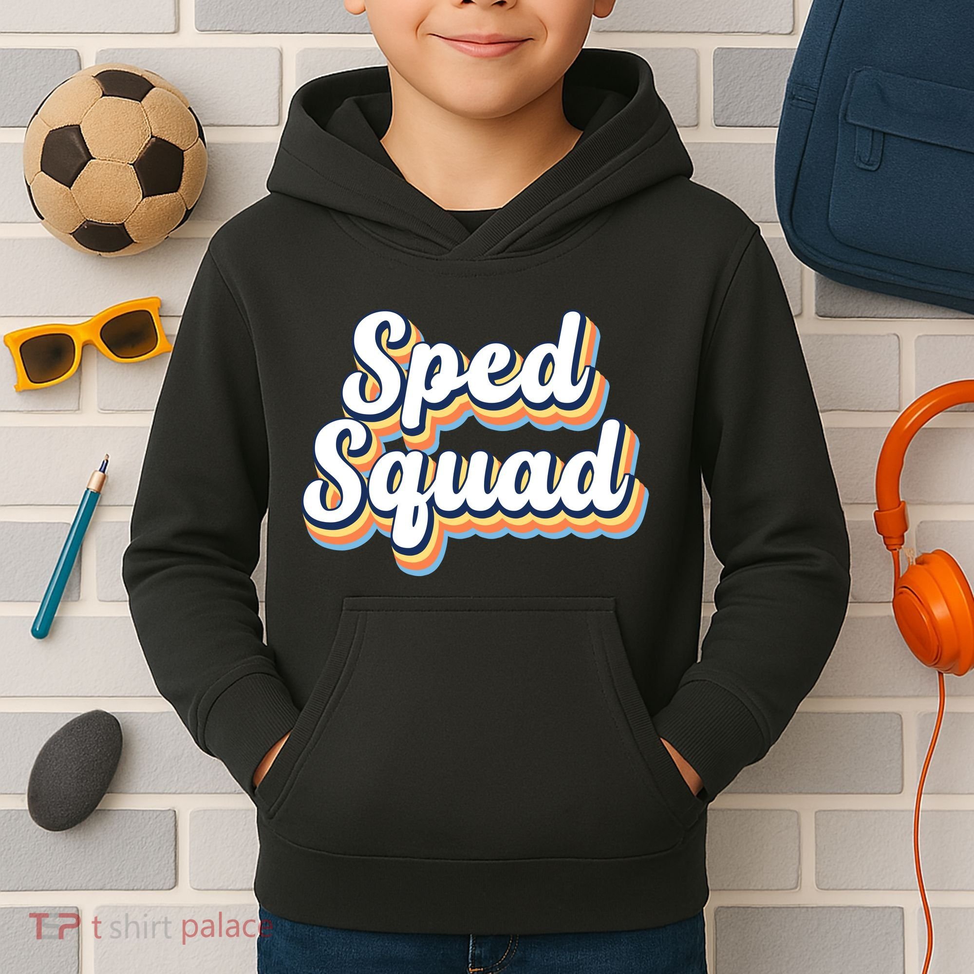 Sped Squad Special Education Retro Kids Hoodie