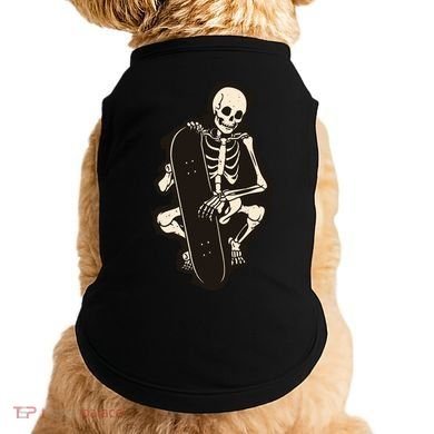 Skeleton Skateboarder Doggie Tank