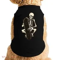 Skeleton Skateboarder Doggie Tank thumb 0