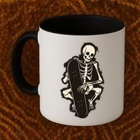 Skeleton Skateboarder Coffee Mug thumb 2