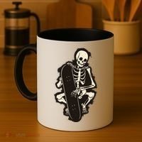 Skeleton Skateboarder Coffee Mug thumb 4