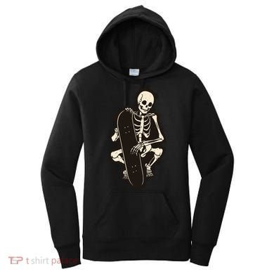 Skeleton Skateboarder Women's Hoodie