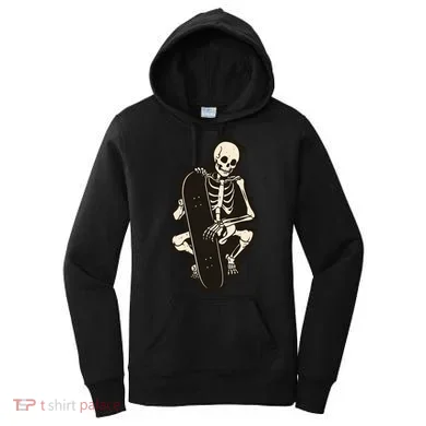 Skeleton Skateboarder Women's Hoodie