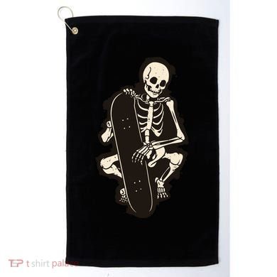 Skeleton Skateboarder Golf Towel