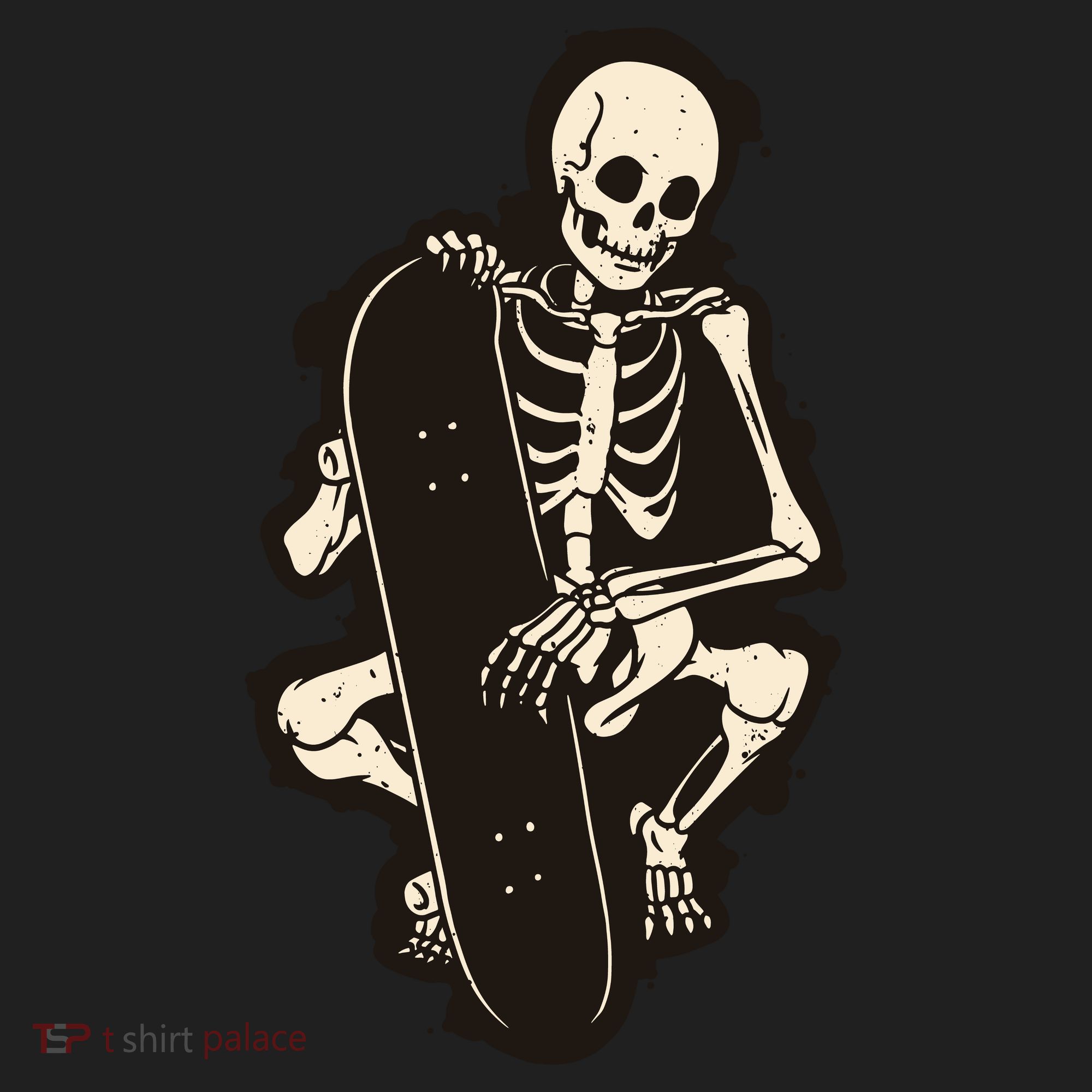 Skeleton Skateboarder Golf Towel